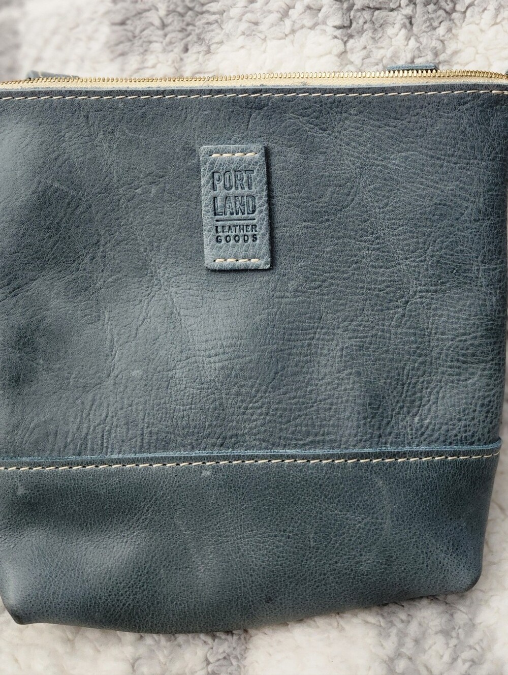 Blue Steel Leather Festival Crossbody Bag From Portland Leather Goods